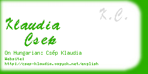 klaudia csep business card