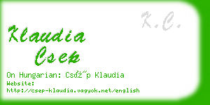 klaudia csep business card